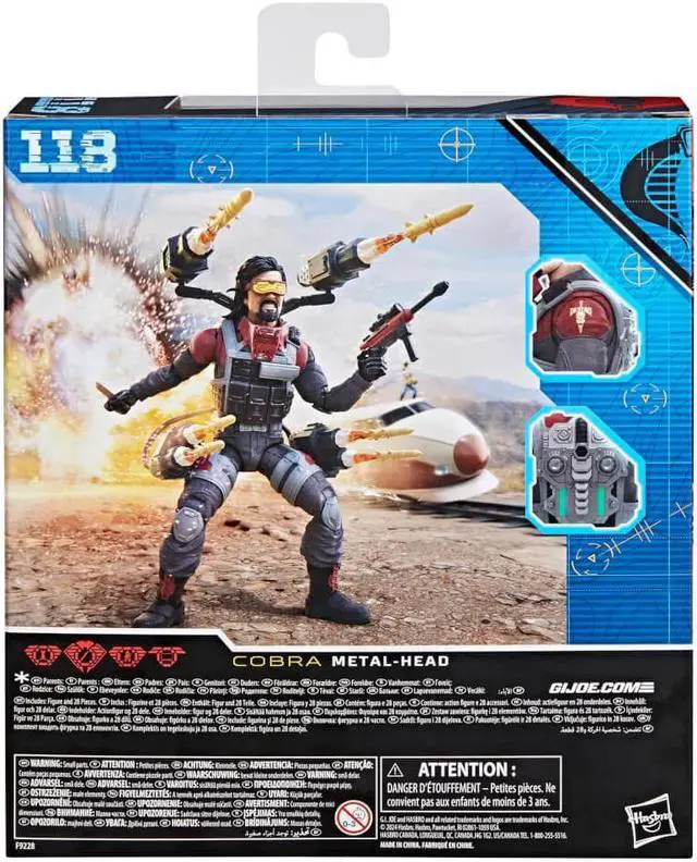 Alt view image 6 of 6 - Hasbro F9228 6 inch G.I. Joe Classified Series #118 Iron Grenadier Metal-Head Action Figure