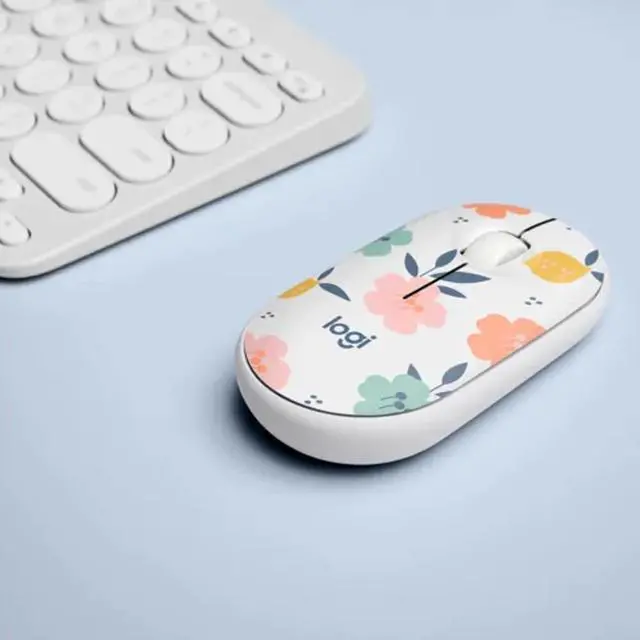 Alt view image 6 of 6 - Logitech M340 Wireless Mouse with Limited Edition Prints, USB Receiver and Silent Clicks, Portable Wireless Mouse for Laptop, PC, Windows, Chrome, Surface, Floral Bouquet