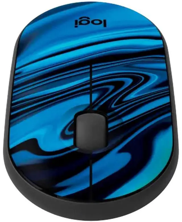 Alt view image 3 of 6 - Logitech M340 Wireless Mouse with Limited Edition Prints, USB Receiver and Silent Clicks, Portable Wireless Mouse for Laptop, PC, Windows, Chrome, Surface, Blue Galaxy