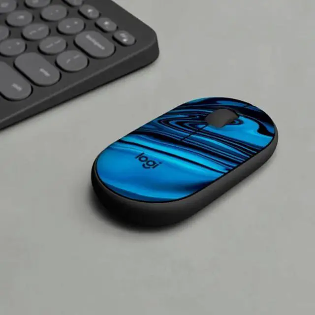 Alt view image 6 of 6 - Logitech M340 Wireless Mouse with Limited Edition Prints, USB Receiver and Silent Clicks, Portable Wireless Mouse for Laptop, PC, Windows, Chrome, Surface, Blue Galaxy
