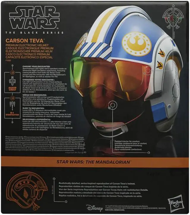 Alt view image 7 of 7 - Hasbro F9180 Star Wars The Black Series Carson Teva Electronic Helmet