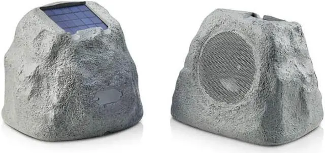 Alt view image 3 of 8 - iHome Rechargeable Bluetooth Outdoor Solar Rock LED Speaker Set with Multilink