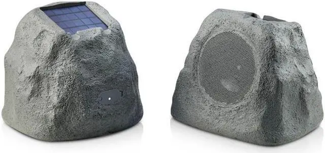 Alt view image 3 of 8 - iHome Solar Powered Wireless Weatherproof 5"Outdoor Rock Speaker W/ TWS Linking