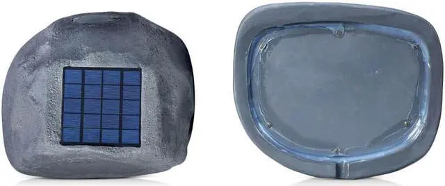 Alt view image 5 of 8 - iHome Solar Powered Wireless Weatherproof 5"Outdoor Rock Speaker W/ TWS Linking