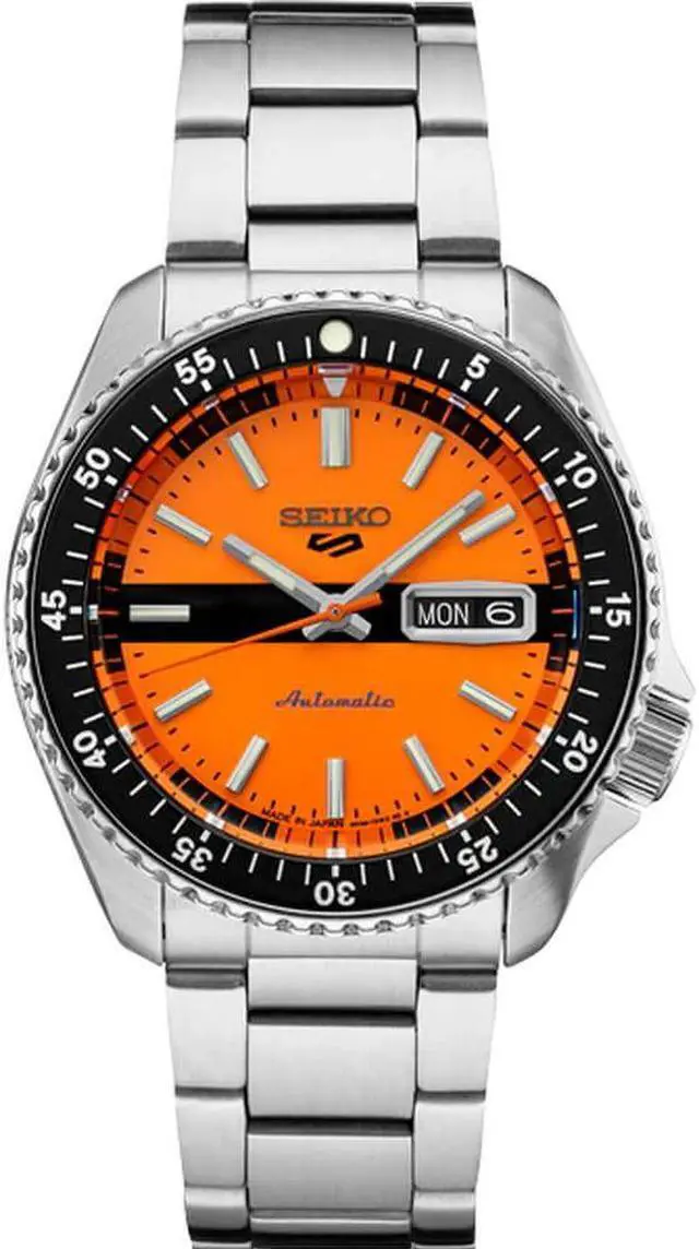 Main image of Seiko SRPK11 5 Sports Series 55th Anniversary Limited Edition Mens Watch - Stainless/Orange
