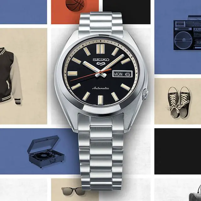 Alt view image 4 of 4 - Seiko SRPK89 5 Sports SNXS Series Mens Watch - Stainless Steel/Black