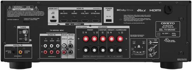 Alt view image 4 of 12 - Onkyo 5.2 Channel A/V Receiver
