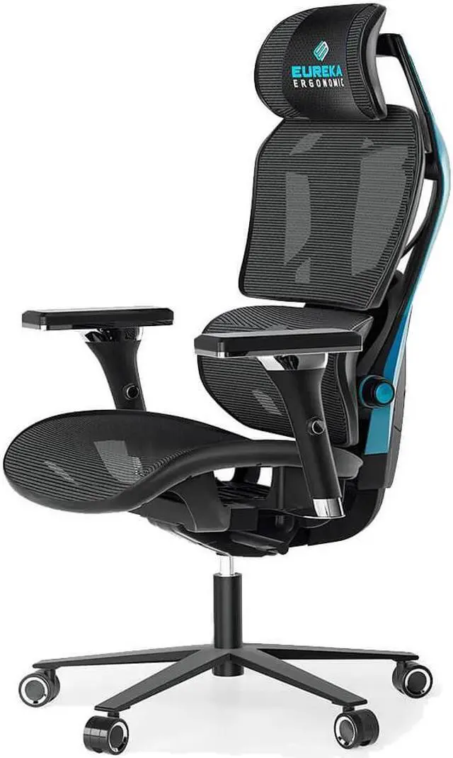 Main image of Eureka Ergonomic ERKGC05BL Typhon Hybrid Ergonomic Gaming Chair - Blue