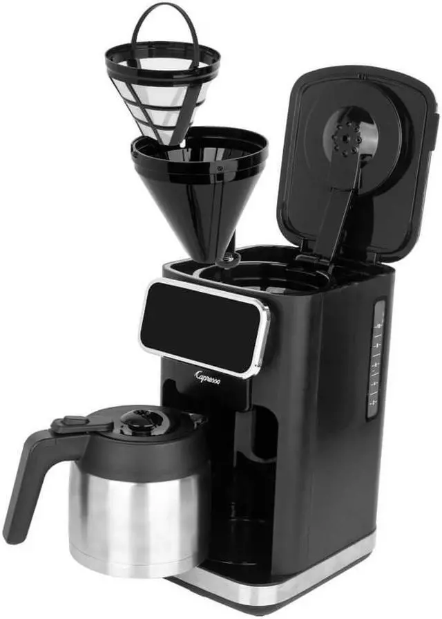 Alt view image 4 of 7 - Capresso 49605 10-Cup Touchscreen Coffee Maker with Thermal Carafe - Black
