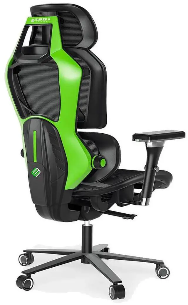 Alt view image 2 of 4 - Eureka Ergonomic ERKGC05G Typhon Hybrid Ergonomic Gaming Chair - Green