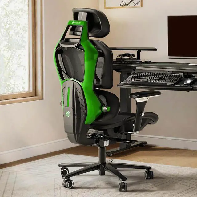 Alt view image 3 of 4 - Eureka Ergonomic ERKGC05G Typhon Hybrid Ergonomic Gaming Chair - Green