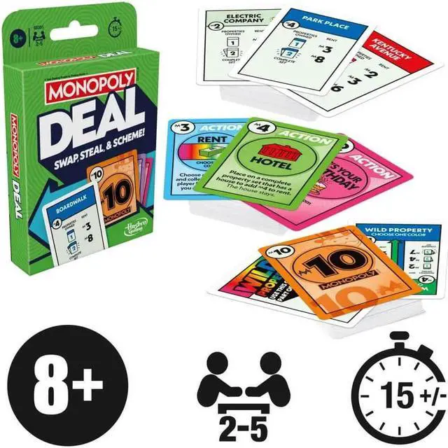 Alt view image 2 of 4 - Hasbro G0351 Monopoly Deal Card Game