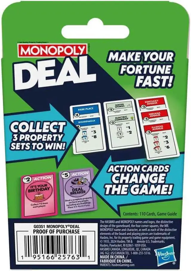 Alt view image 4 of 4 - Hasbro G0351 Monopoly Deal Card Game