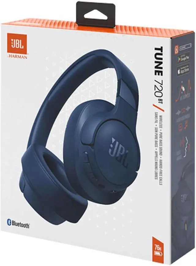Alt view image 6 of 13 - JBL T720BTBLU Tune 720BT Wireless Over the Ear Headphones - Blue