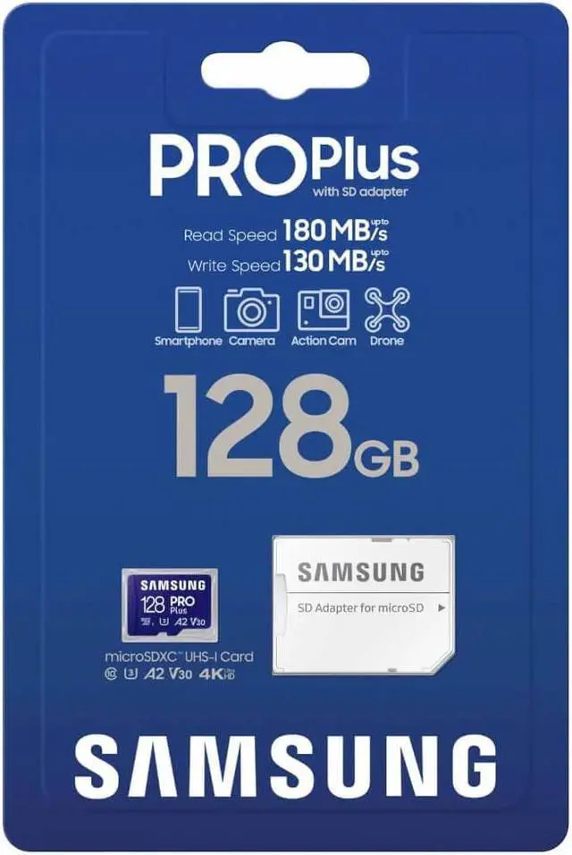 Alt view image 3 of 15 - SAMSUNG PRO Plus 128GB microSDXC Flash Card w/ Adapter Model MB-MD128SA/AM