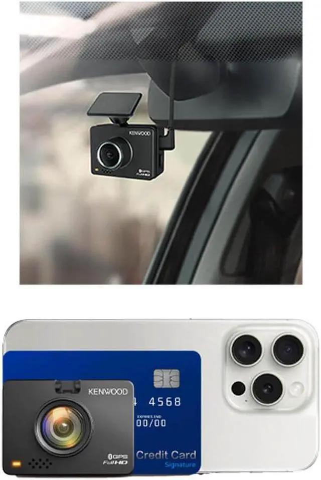 Alt view image 4 of 11 - Kenwood DRVA310W GPS Integrated Dashboard Camera with Wireless Link