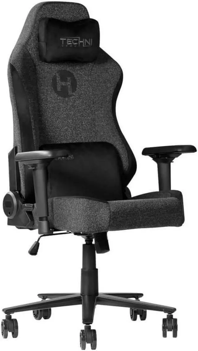 Alt view image 2 of 7 - RTA Products RTATSF65CBK Techni Sport Black Reclining Gaming Chair