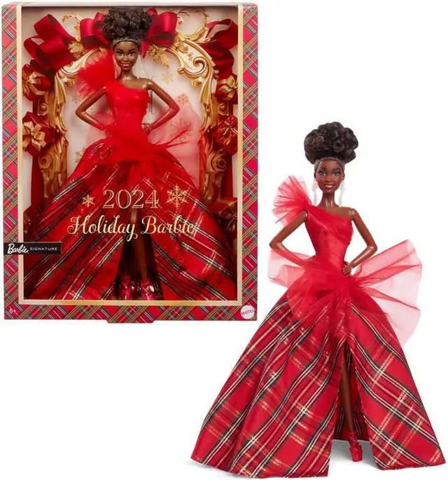 Alt view image 7 of 7 - Mattel HRM66 Barbie Signature 2024 Holiday Doll - Brunette