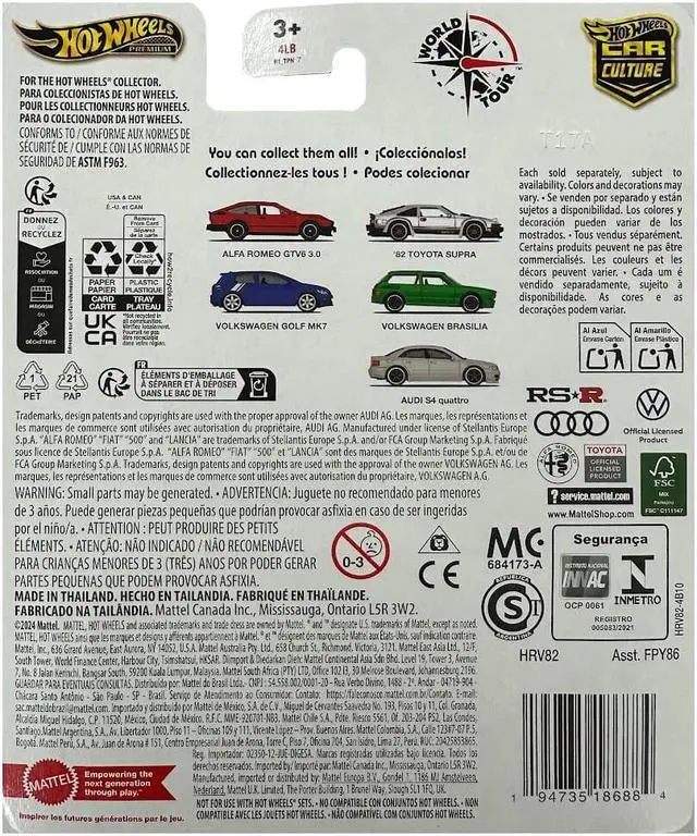 Alt view image 2 of 6 - Mattel HRV82 Hot Wheels Car Culture World Tour - Volkswagen Brasilia