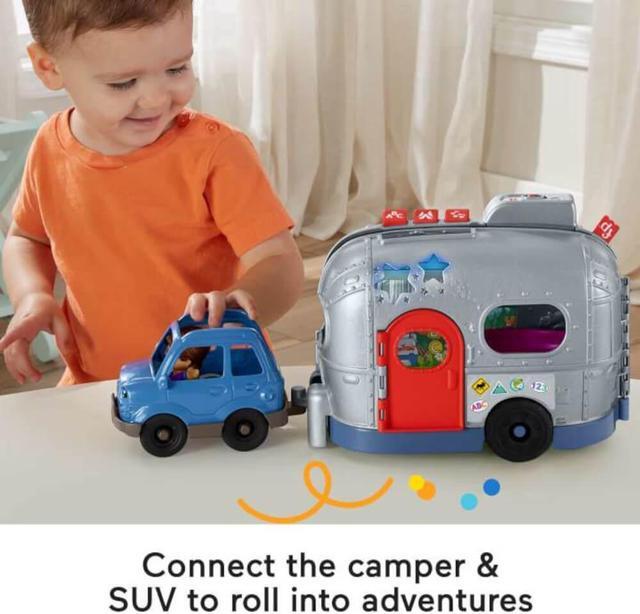 Alt view image 4 of 6 - Fisher-Price HGP71 Little People Light-Up Learning Camper Electronic Toy RV Playset