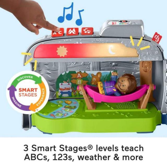 Alt view image 3 of 6 - Fisher-Price HGP71 Little People Light-Up Learning Camper Electronic Toy RV Playset