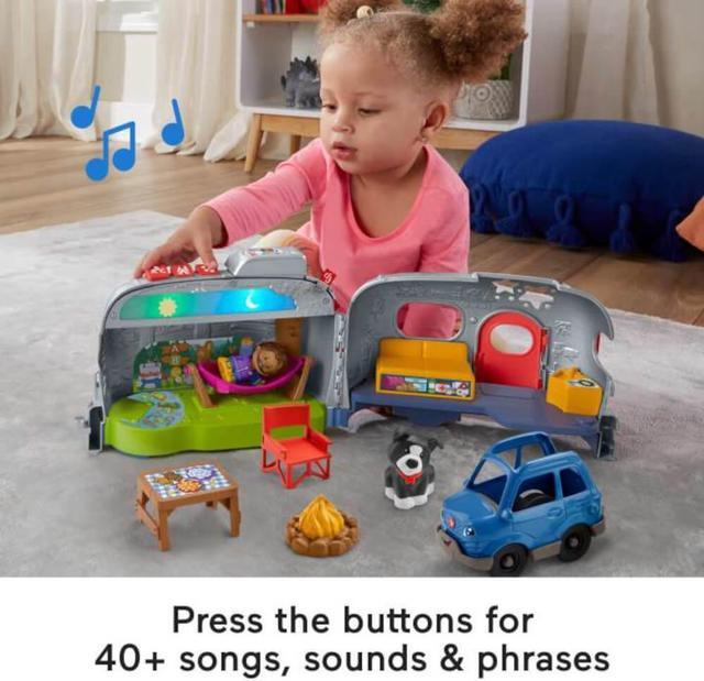 Alt view image 5 of 6 - Fisher-Price HGP71 Little People Light-Up Learning Camper Electronic Toy RV Playset