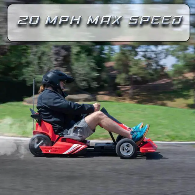 Alt view image 6 of 6 - DeLorean F100RED Racing Go Kart - Red