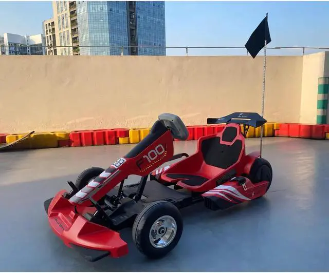 Alt view image 2 of 6 - DeLorean F100RED Racing Go Kart - Red