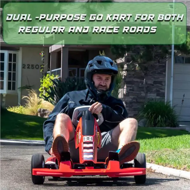 Alt view image 5 of 6 - DeLorean F100RED Racing Go Kart - Red