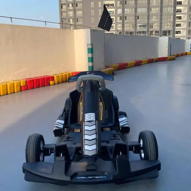 Alt view image 2 of 3 - DeLorean F100BLK Racing Go Kart - Black