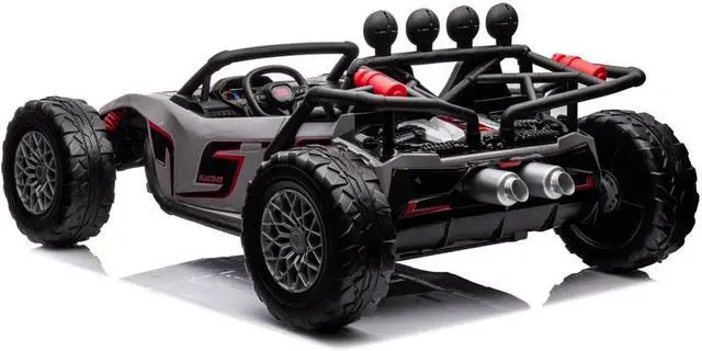 Alt view image 4 of 5 - Freddo Monster 2 Seater Ride-On Vehicle - Gray