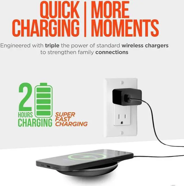 Alt view image 5 of 7 - Hypergear 15653 ChargePad Pro Wireless Charging Pad - Black