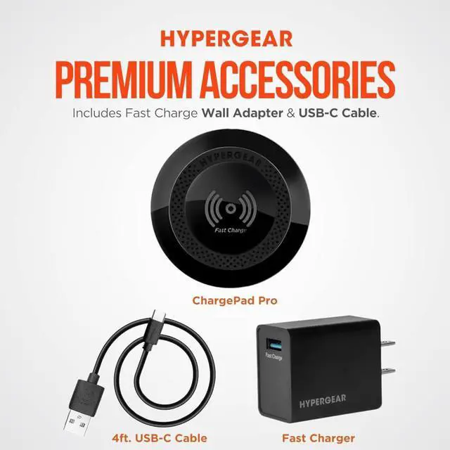 Alt view image 3 of 7 - Hypergear 15653 ChargePad Pro Wireless Charging Pad - Black