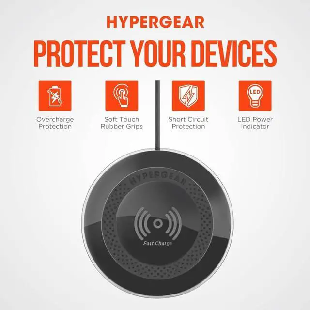 Alt view image 6 of 7 - Hypergear 15653 ChargePad Pro Wireless Charging Pad - Black