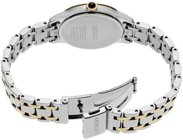 Alt view image 3 of 3 - Seiko SRZ550 Diamond Collection Womens Quartz Watch - Ivory/Stainless Steel
