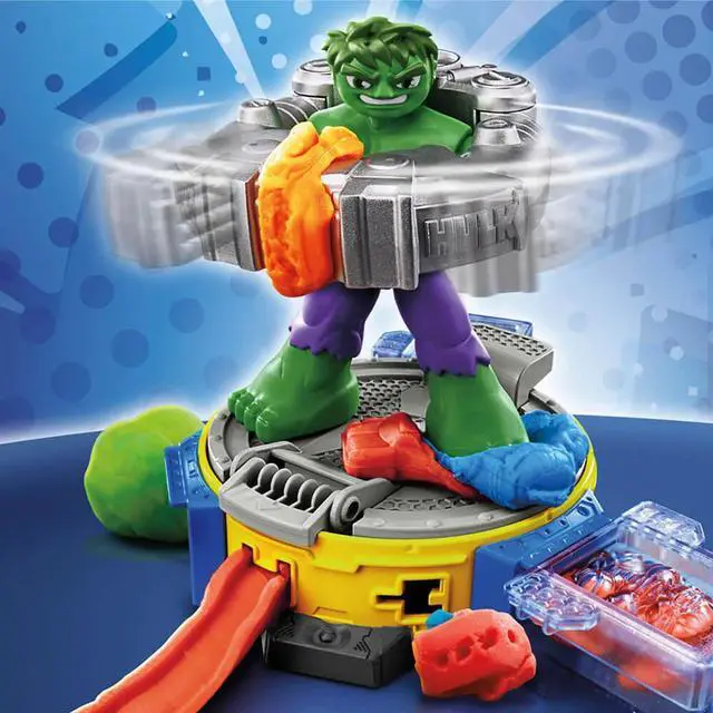 Alt view image 7 of 7 - Hasbro F9826 Play-Doh Hulk Smash & Squish Playset with Hulk Action Figure