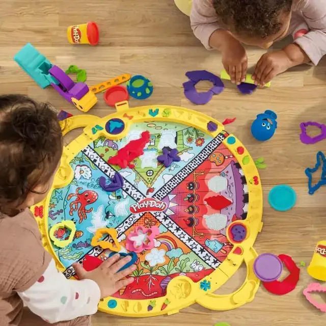 Alt view image 4 of 7 - Hasbro F9143 Play-Doh Fold and Go Playmat Starter Set