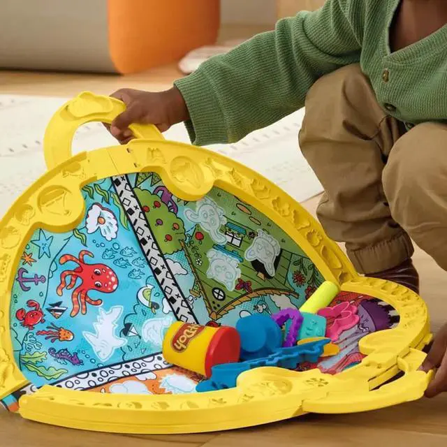 Alt view image 7 of 7 - Hasbro F9143 Play-Doh Fold and Go Playmat Starter Set