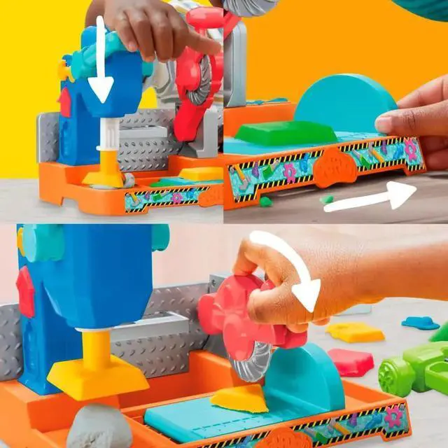 Alt view image 6 of 7 - Hasbro F9141 Play-Doh Stamp and Saw Tool Bench Playset