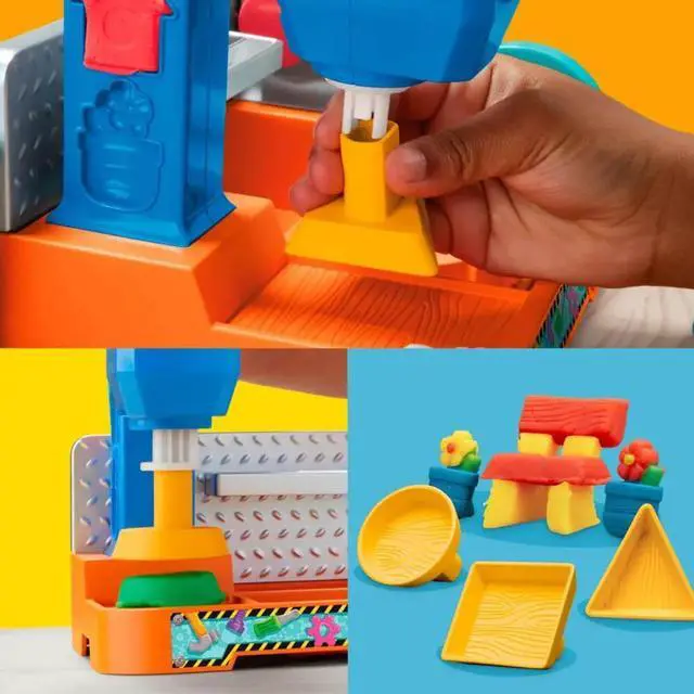 Alt view image 3 of 7 - Hasbro F9141 Play-Doh Stamp and Saw Tool Bench Playset