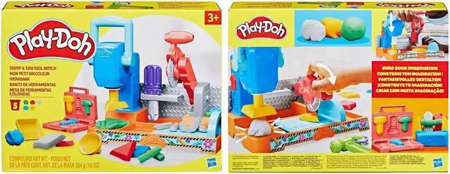 Alt view image 2 of 7 - Hasbro F9141 Play-Doh Stamp and Saw Tool Bench Playset