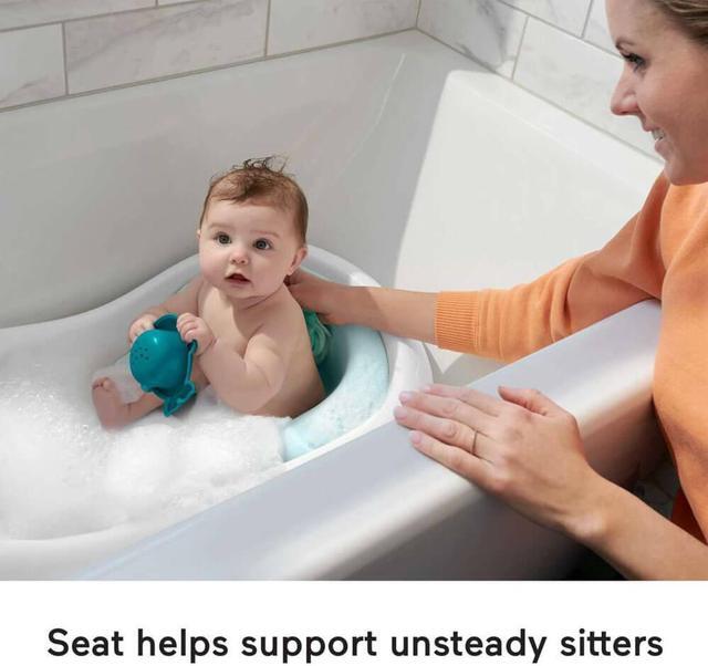 Alt view image 5 of 6 - Fisher-Price GPN17 4-in-1 Sling N Seat Baby Bath Tub - Pacific Pebble
