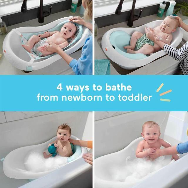 Alt view image 3 of 6 - Fisher-Price GPN17 4-in-1 Sling N Seat Baby Bath Tub - Pacific Pebble