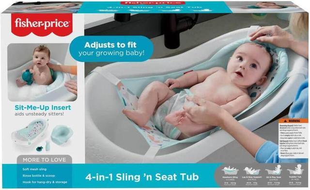 Alt view image 6 of 6 - Fisher-Price GPN17 4-in-1 Sling N Seat Baby Bath Tub - Pacific Pebble