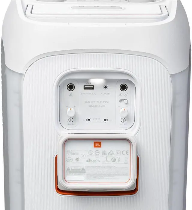 Alt view image 5 of 14 - JBL PBCLUB120SWH PartyBox Club 120 Portable Bluetooth Speaker - White