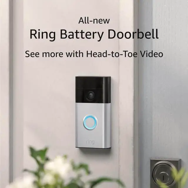 Alt view image 2 of 11 - Ring RINGSATIN24 Battery Doorbell (2024 Release) - Satin Nickel