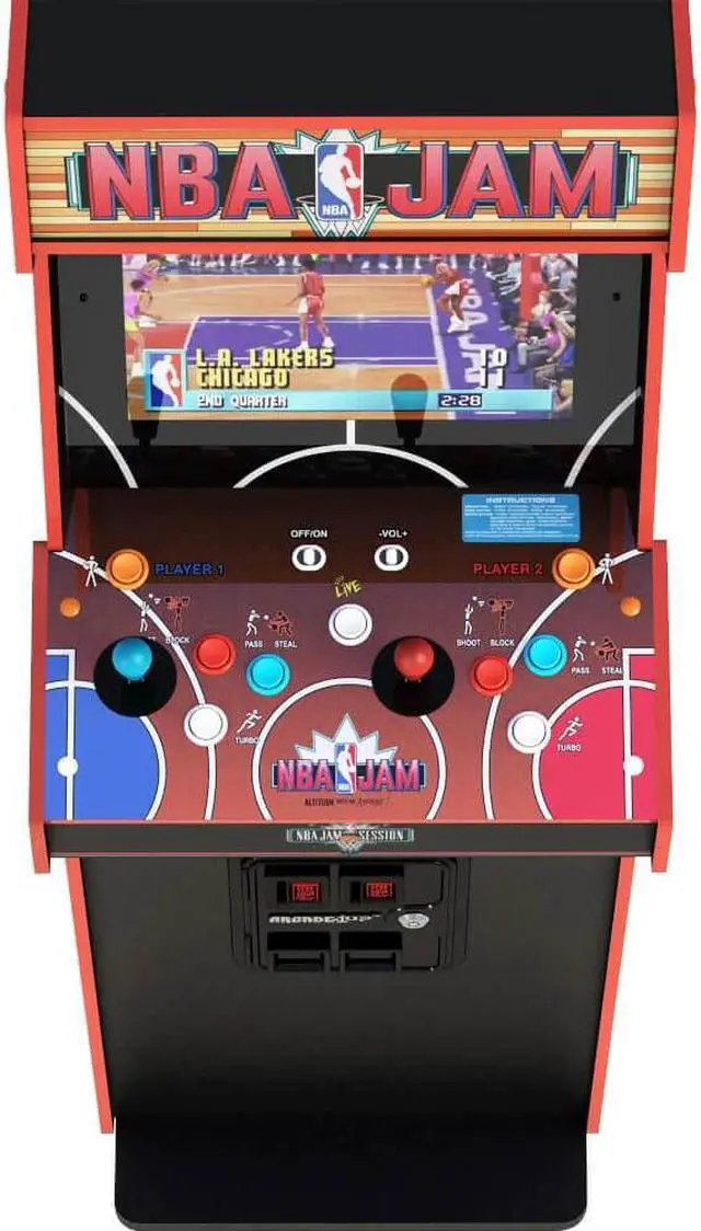 Alt view image 3 of 9 - Arcade1up ARCU400811 NBA Jam Deluxe 2-Player Arcade Cabinet