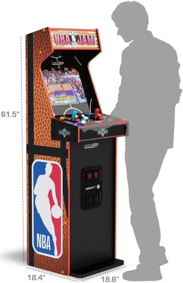 Alt view image 4 of 9 - Arcade1up ARCU400811 NBA Jam Deluxe 2-Player Arcade Cabinet
