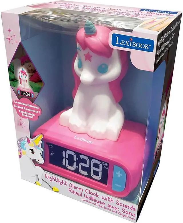 Alt view image 3 of 3 - Lexibook RL800UNI Digital Alarm Clock and Night Light for Kids - Unicorn