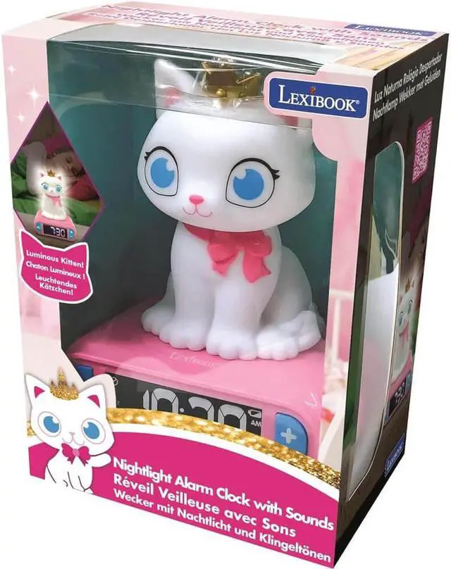 Alt view image 3 of 3 - Lexibook RL800KT Digital Alarm Clock and Night Light for Kids - Kitten